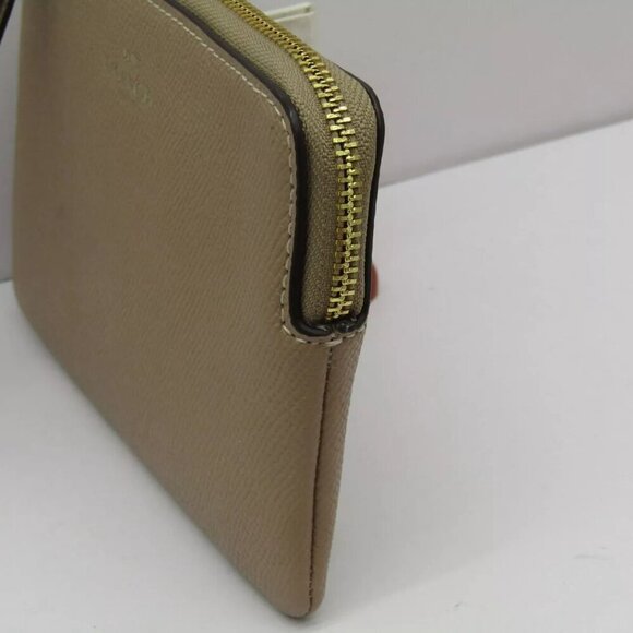 NEW COACH Womens Corner Zip Wallet Leather Beige - Picture 6 of 12